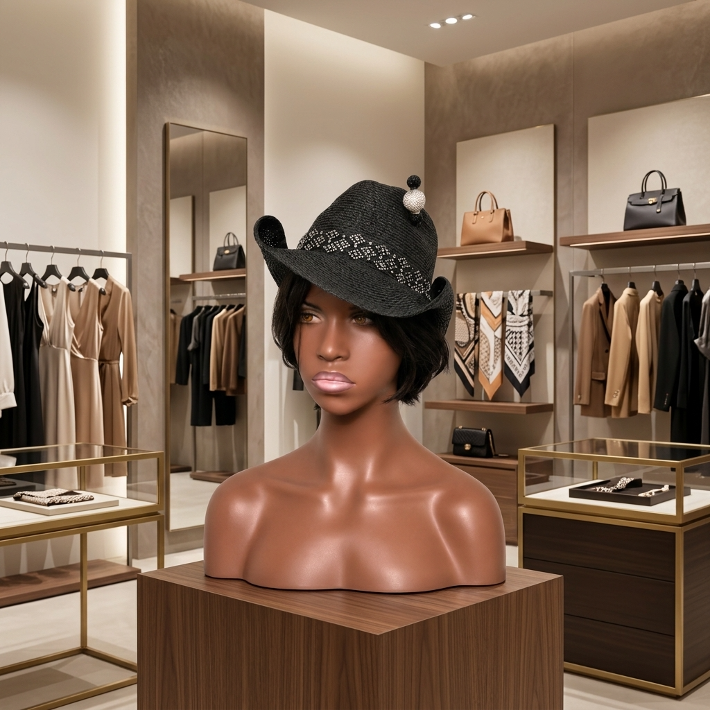Acapulco Jeweled Hat - Schwarz