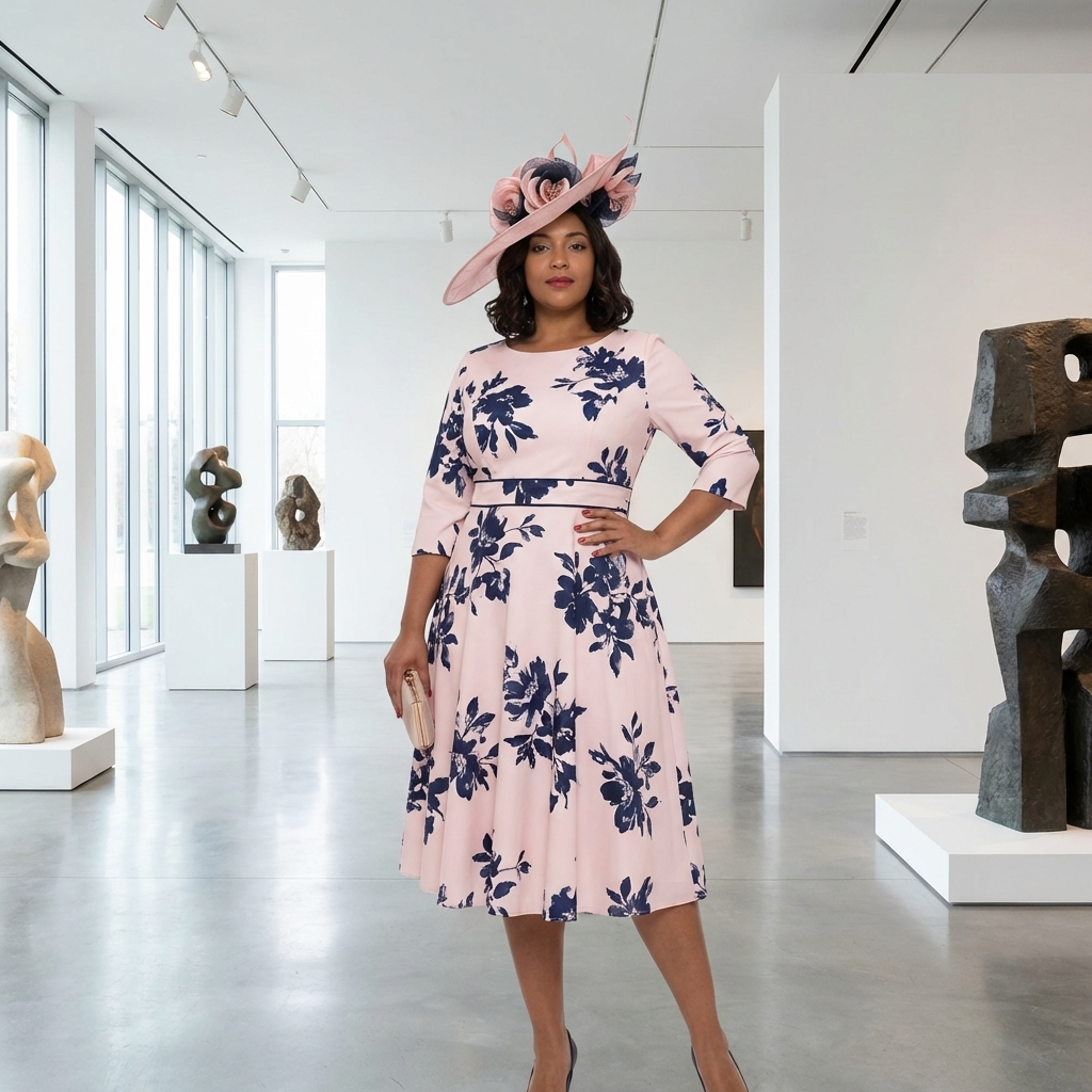 Sinamay Saucer Two Tone Flower Fascinator: Pink Blue