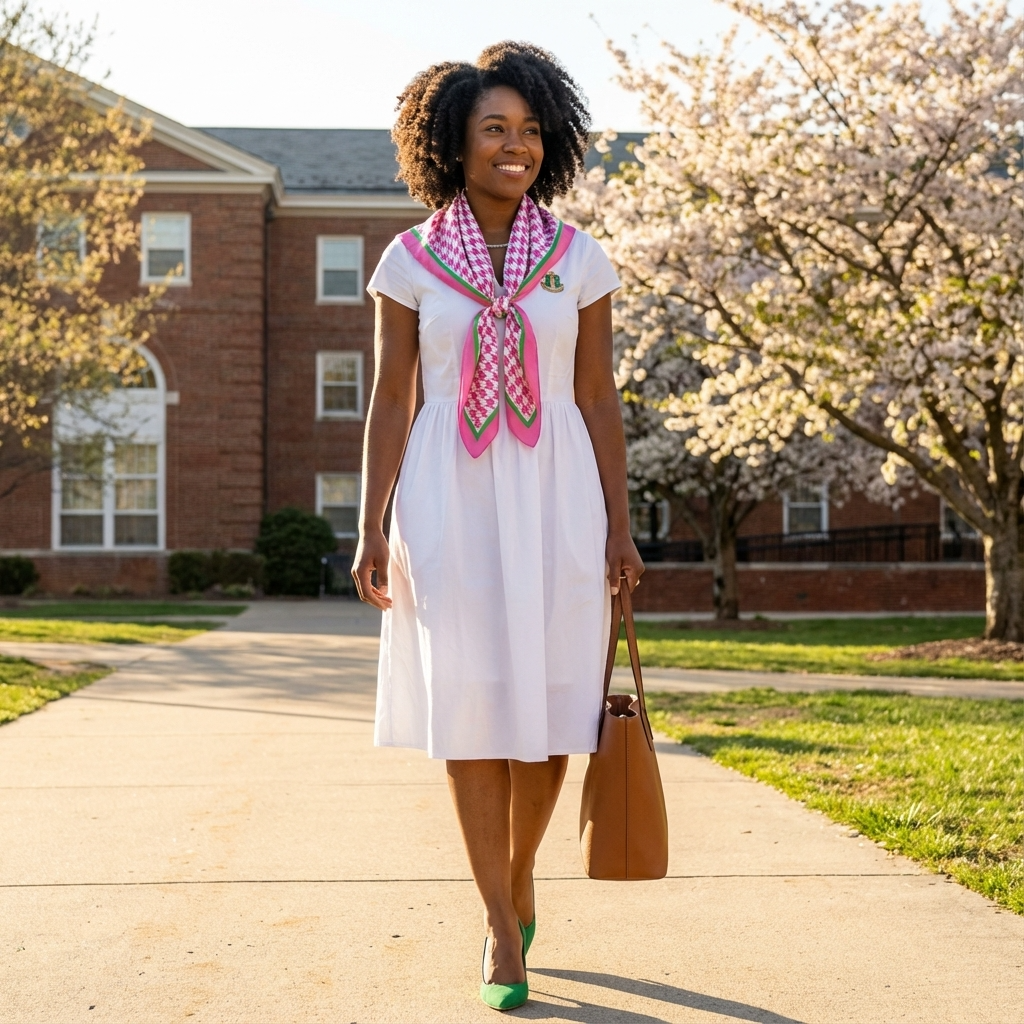 Pink & Green Houndstooth Color Story Square Scarf
