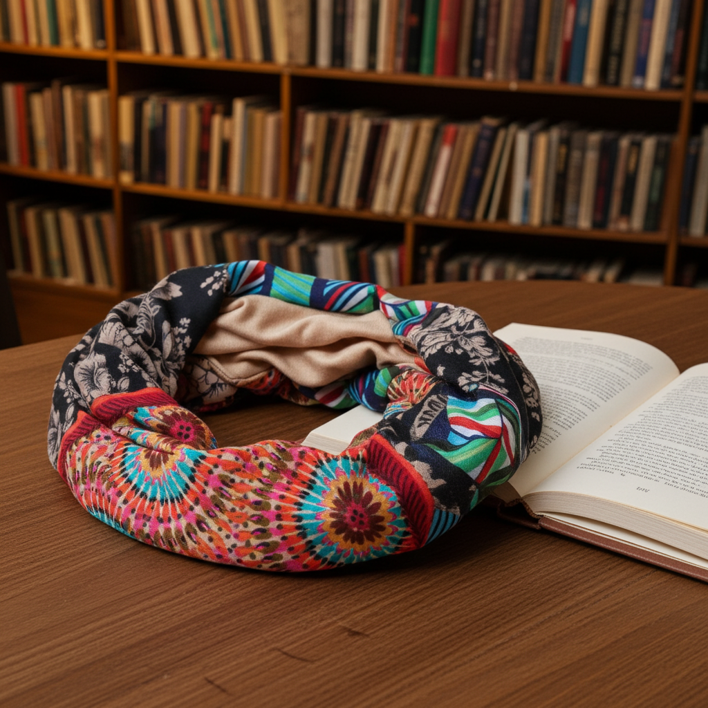 Printed Floral Loop Infinity Scarf