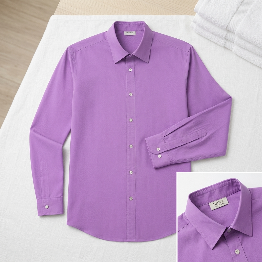 Tunika Hand-Dyed Lavender Pima Cotton Men’s Dress Shirt