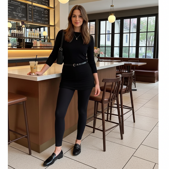 Black Opaque Footless Tights