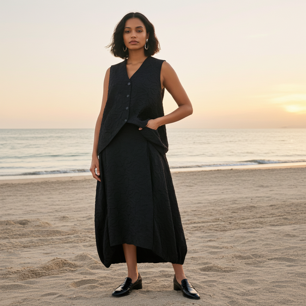 Icaria & Siros Set by Gershon Bram – Two-Piece Viscose Ensemble