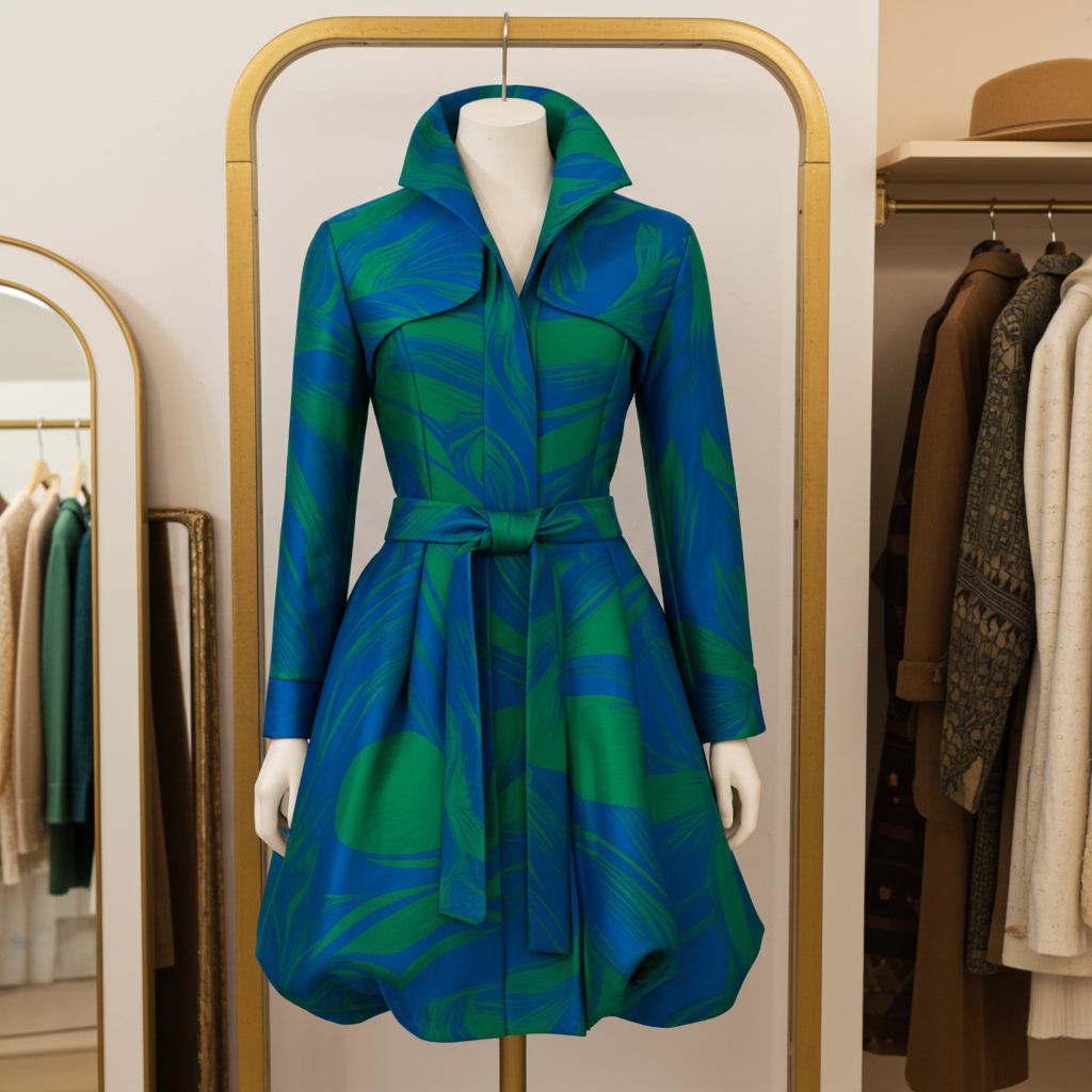 Jacquard Versatile Dress Coat - BG