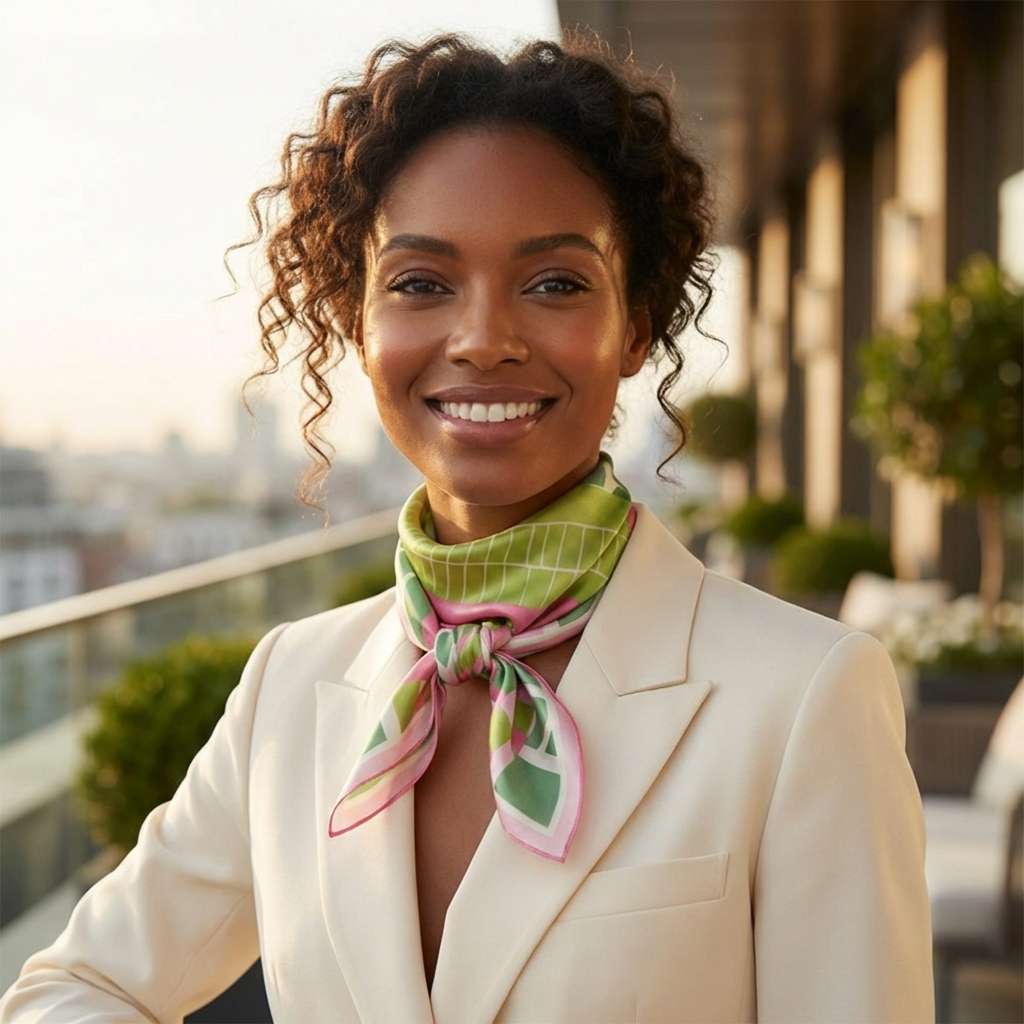 Kimono de crochet rosa y verde