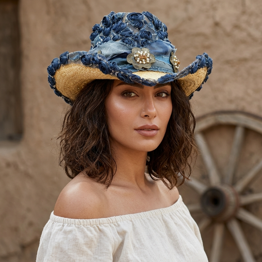 Embroidered Denim Cowboy - Shiloh