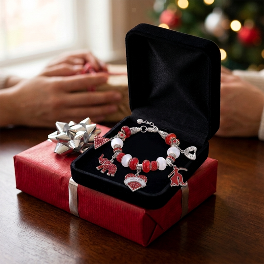 Delta Sigma Theta LOVE Charm Beaded Bracelet
