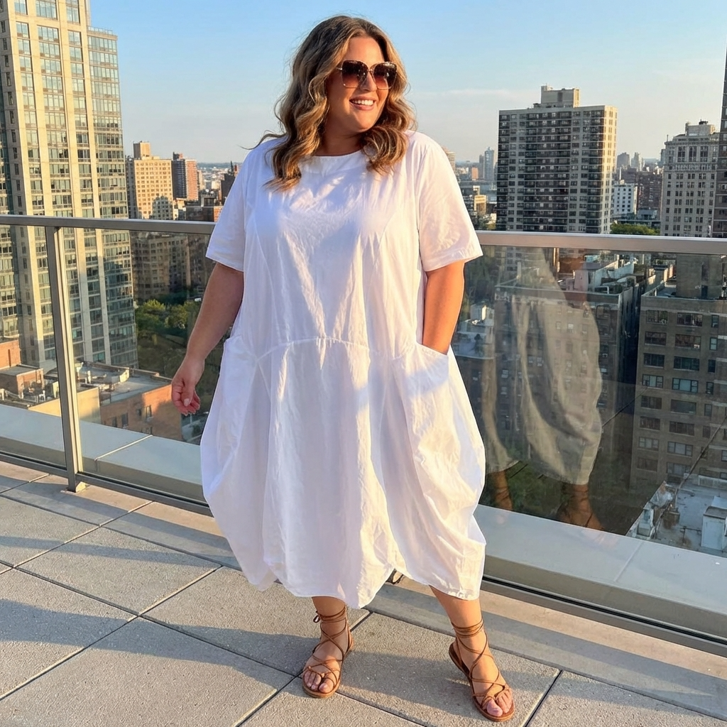 Vestido Globo Transparente - 91511 - Blanco