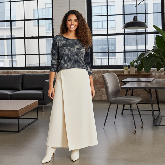 Top Luna de cintura media con efecto tie-dye - Medianoche