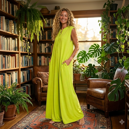 Wide Leg Button-up Loose Fit Solid Knit Jumpsuit