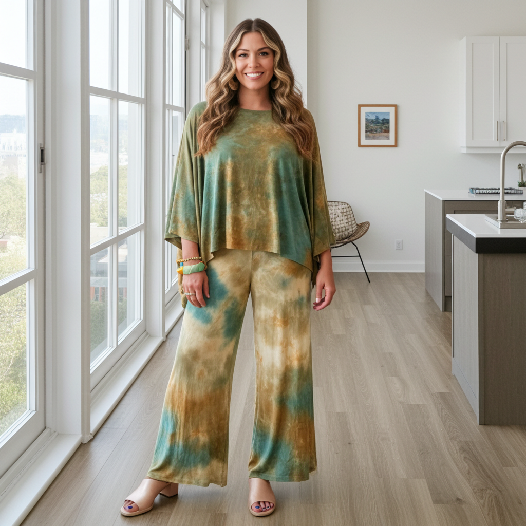 Top Luna de cintura media con efecto tie-dye - Saguaro