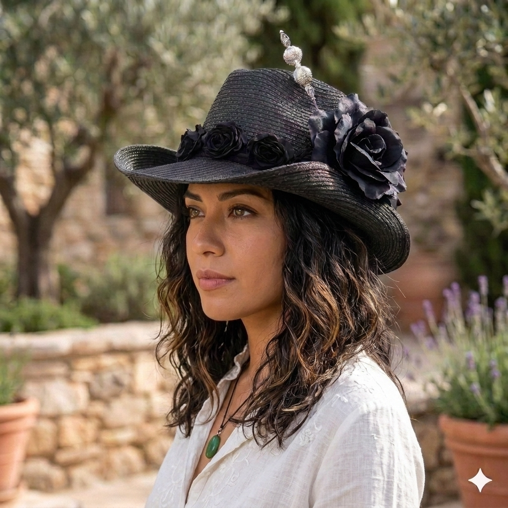 Savannah Black Rose Fedora