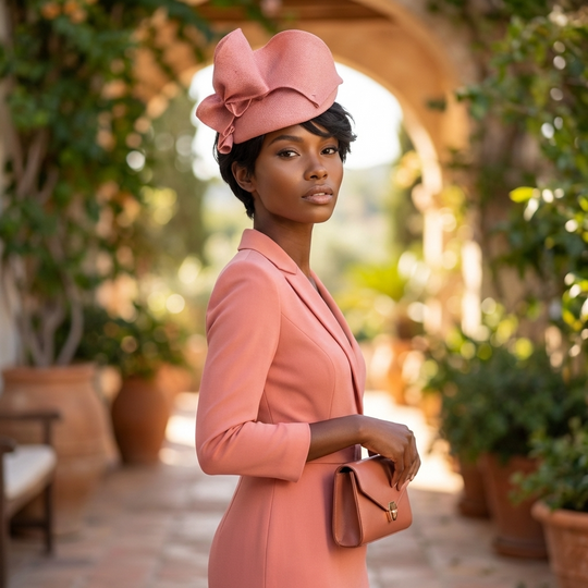 Savannah Bow Sinamay Fascinator – Lachsrosa