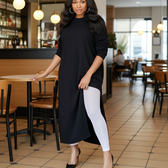 White Opaque Footless Tights