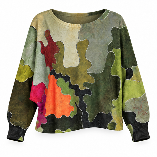 Camo Style Printed Sweater