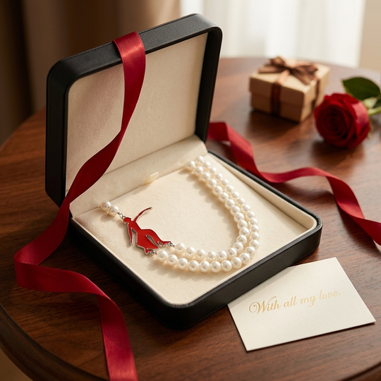 Delta Sigma Theta Lady Fortitude Pearl Necklace