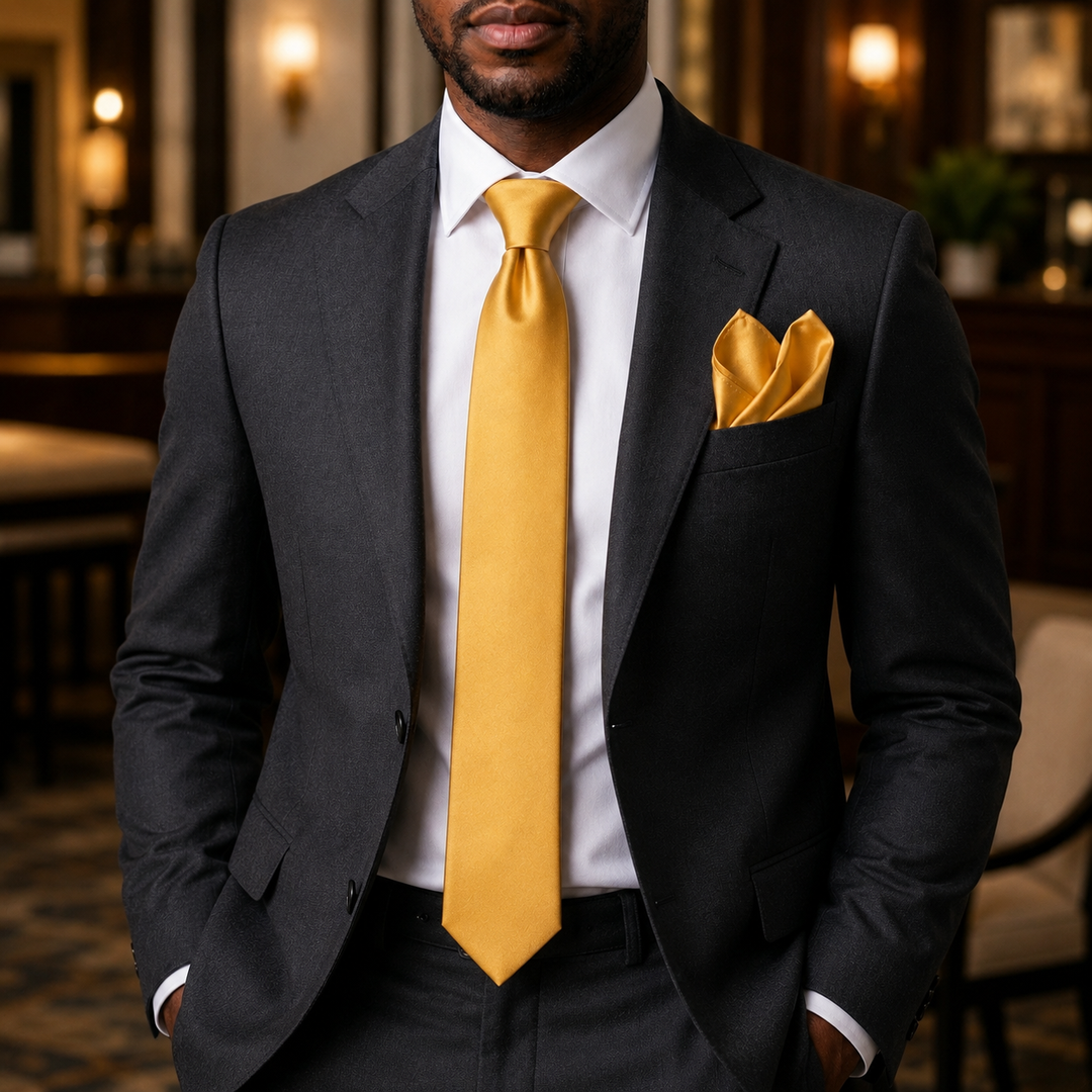 The Regal Gold Solid Tie