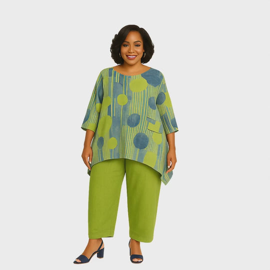 Top y pantalón circular transparente talla única 91817-91811 Kiwi