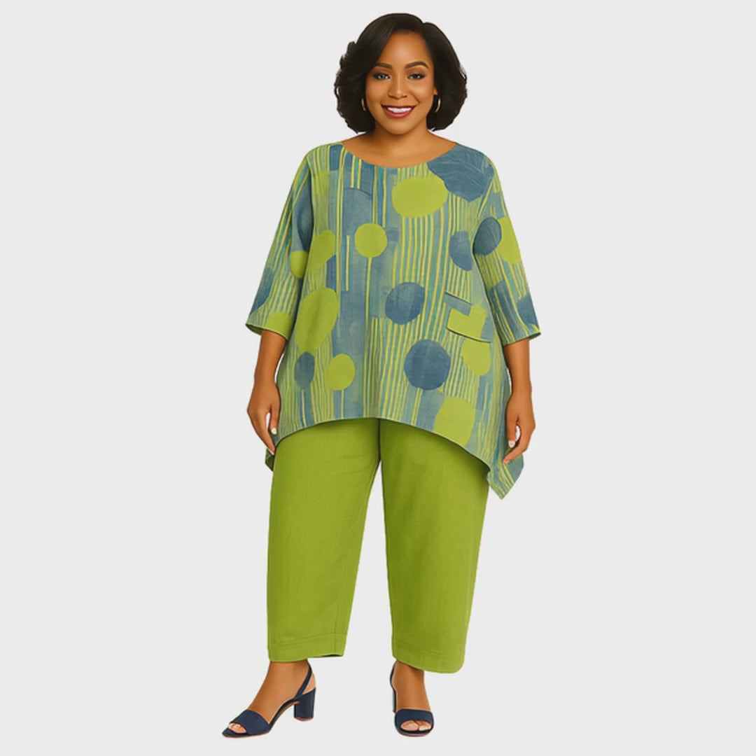 Top y pantalón circular transparente talla única 91817-91811 Kiwi