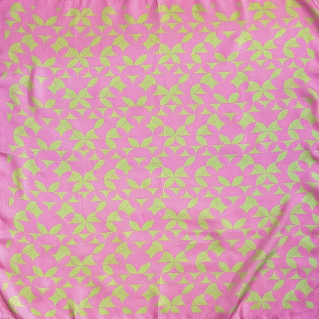 Pink &amp; Green Retro Geometric Scarf