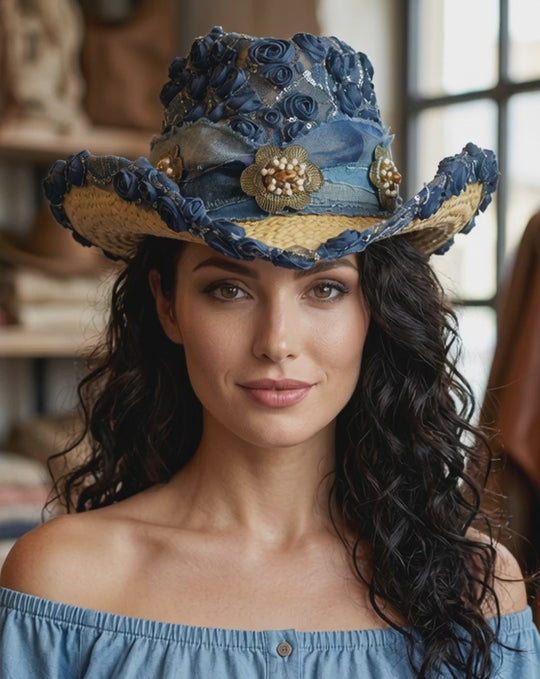 Embroidered Denim Cowboy - Shiloh
