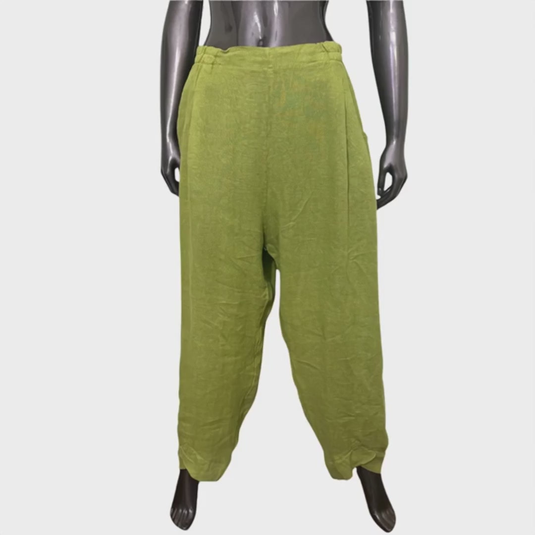 Plus Size Lime Green Linen Pants – T by Transparente