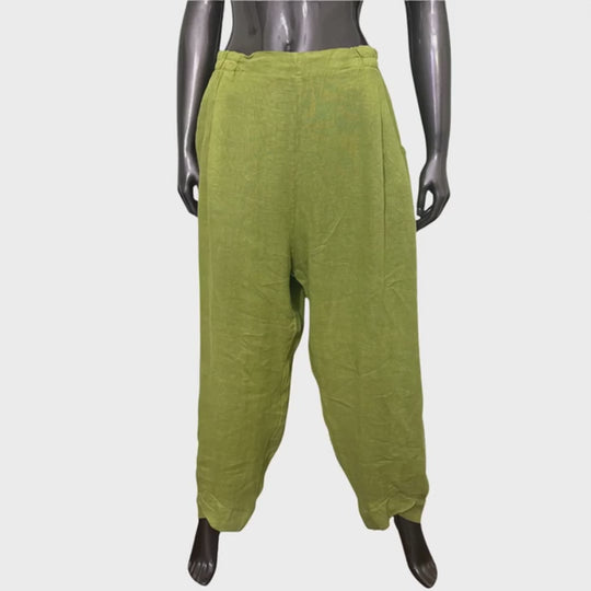 Plus Size Lime Green Linen Pants – T by Transparente
