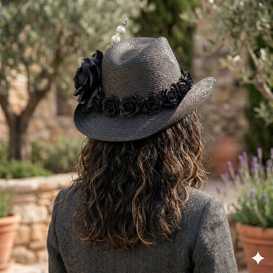 Savannah Black Rose Fedora
