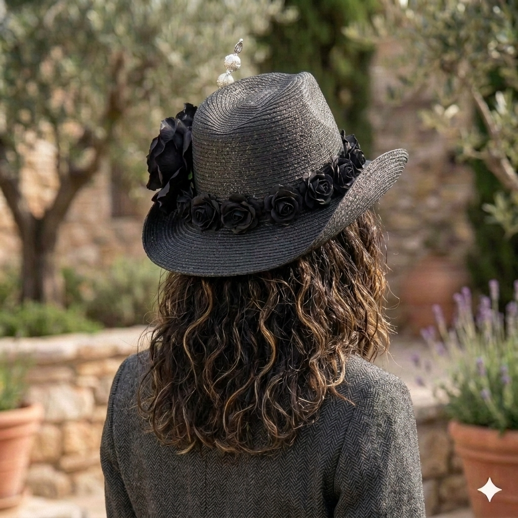 Savannah Black Rose Fedora