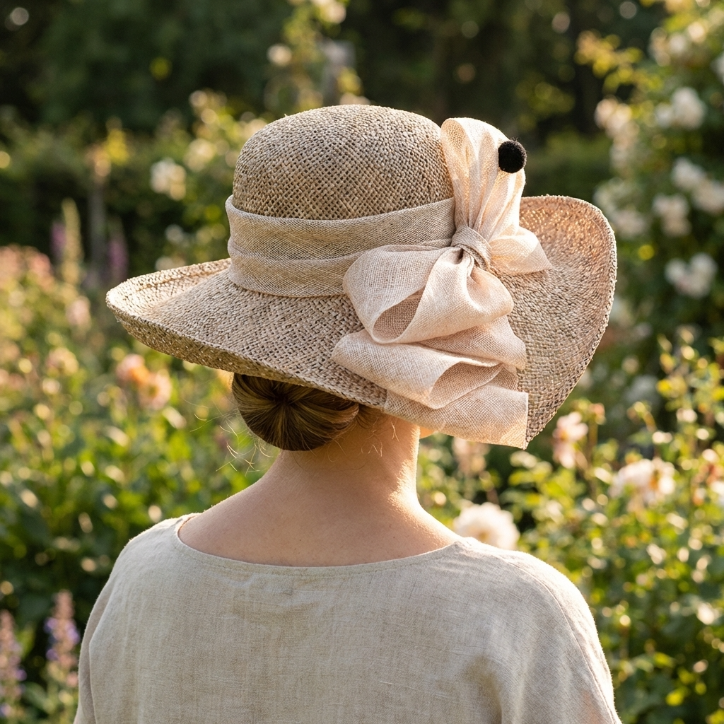 Natural Seagrass Wide Brim Hat