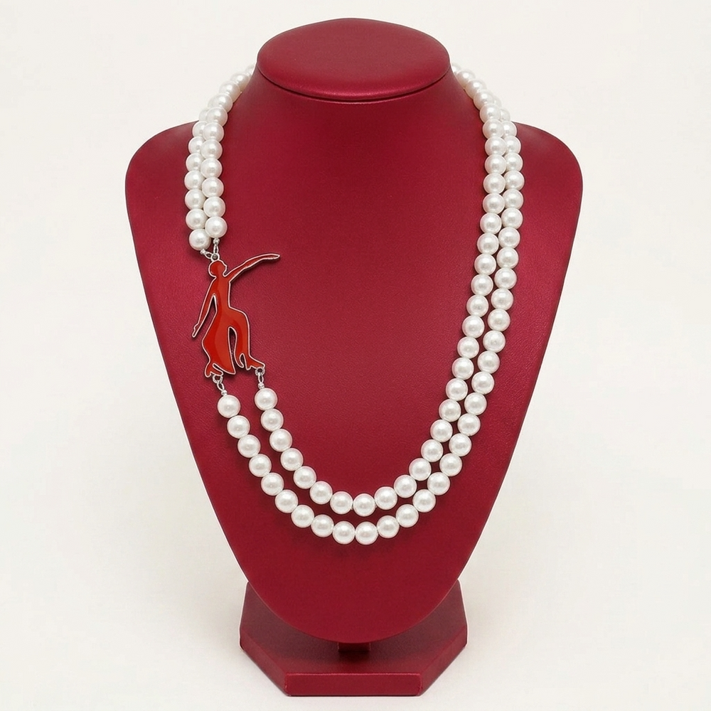 Delta Sigma Theta Lady Fortitude Pearl Necklace