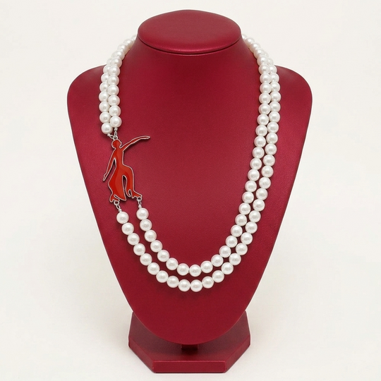 Delta Sigma Theta Lady Fortitude Pearl Necklace