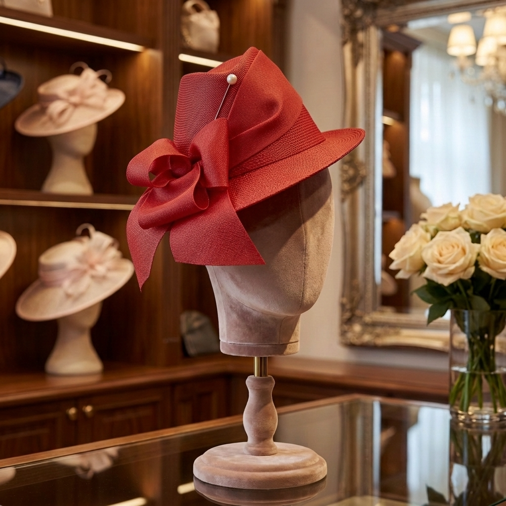 The Signature Bow Fedora - Red
