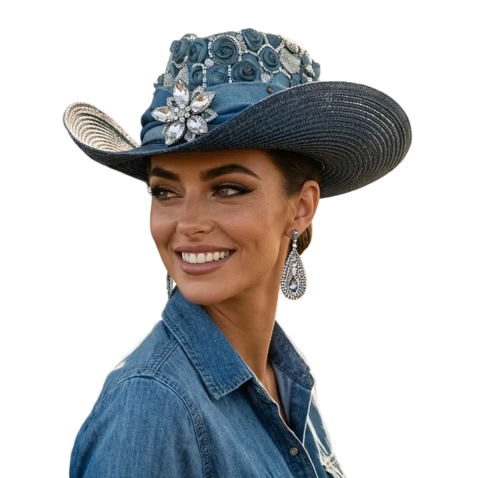 Vaquero bordado de mezclilla - Shiloh