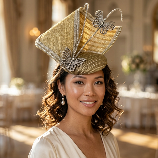 Diadema con joya Shonda, tocado negro