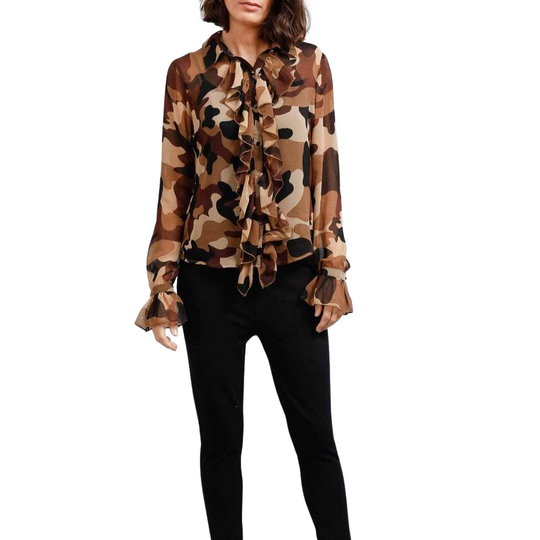 brave+true Cascade Button Down Shirt - camo
The Cascade Shirt is a sophisticated blouse with feminine elegance at the forefront of its design.With ruffles to frame the decolletage, a button down front and shirred flutter cuffs, you'll be reaching for this one for an evening event. • Jabot neckline feature• Button-down front• Long sleeves with shirred ruffle cuffs• Regular fitFabrication:100% Polyester
brave+true Cascade Button Down Shirt - camo
The Cascade Shirt is a sophisticated blouse with feminine elega