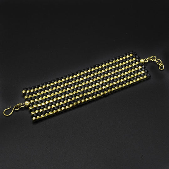 Artistic Brass Bronze Plated Weaved Bracelet