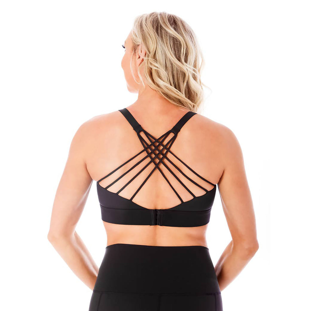 Strappy Back Mid Support Nursing Sports Bra
Strappy Back Mid Support Nursing Sports Bra Features: Mid Support Nursing Sports Bra New features include: adjustable straps as well as a thicker band and more coverage! This stylish design features low-mid support and great for lifting weights, yoga or running errands. We also added an adjustable back so you can easily change your band size during postpartum. The stretchy fabric is super comfortable and is super soft to the touch. The strappy back forms nicely to