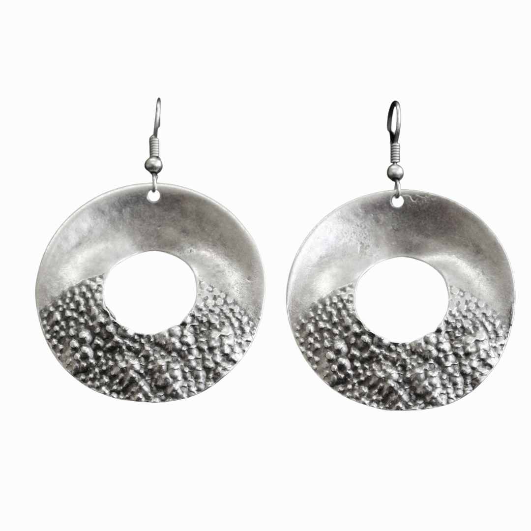 Hand made, Antique Silver plated Pewter earrings.   Jewelry with Passion  The Ultimate in Quality and Style  Chanour Turkish Jewelry specializes in handcrafted jewelry of zinc, bronze, silver.    Hypoallergic, Nickel and Lead Free Brand New Trendy, Elegant and Fashionable Light Weight Hypoallergic Hook