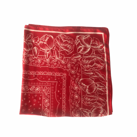 Flower Necktie Poly Silk Scarf - Red
A beautiful necktie scarf is the absolute best way to top off an outfit and make a statement when you arrive. These super soft necktie scarves come in an assortment of colors and if I were you I would pick up 2 or 3. of them. They will not disappoint. 100% Poly Silk SIZE & FIT 27" x 27"
Flower Necktie Poly Silk Scarf - Red
 These super soft necktie scarves come in an assortment of colors and if I were you I would pick up 2 or 3. of them. They will not disappoint. 100% Po