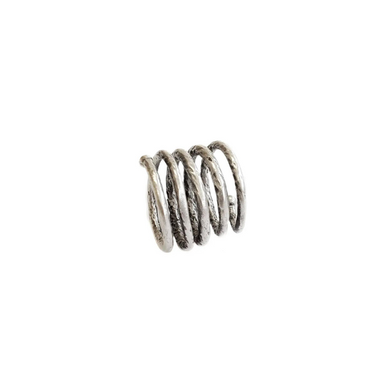 Infinity Scroll Antique Pewter Ring