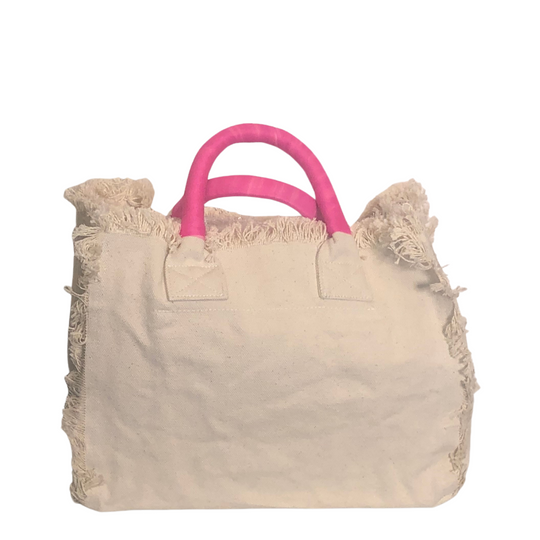 Fringe Butterflies Tote - Cream
Fringe Bag Perfect everyday bag! - "White canvas with pretty butterflies on the front. Canvas Tote with tulle covered handles and convenient inside zippered pocket measuring 9" X 5" Dimensions: 12"X14"X5" Made in New York
Fringe Butterflies Tote - Cream
White canvas with pretty daisies on the front. Canvas Tote with tulle covered handles and convenient inside zippered pocket measuring 9" X 5" Dim.: 14x13.5x6


$177
$177
$177
canvas bag, canvas handbag, canvas handbag with ban