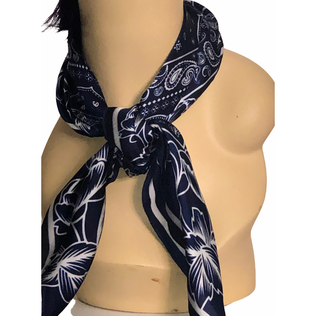 Flower Necktie Poly Silk Scarf - Navy
A beautiful necktie scarf is the absolute best way to top off an outfit and make a statement when you arrive. These super soft necktie scarves come in an assortment of colors and if I were you I would pick up 2 or 3. of them. They will not disappoint. 100% Poly Silk SIZE & FIT 27" x 27"
Flower Necktie Poly Silk Scarf - Navy
 These super soft necktie scarves come in an assortment of colors and if I were you I would pick up 2 or 3. of them. They will not disappoint. 100%