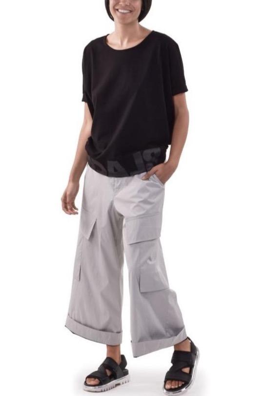 URBAN - Wide Leg Cargo Pant
A fun and flattering wide-leg silhouette is rendered in a lightweight tech fabric and styled with multiple pockets to stash the necessities: two side hip pockets, plus two flap pockets on each leg! Zip fly with button closure. Hem is designed to be worn cuffed or not, your choice. 100% nylon Cold water wash, line dry Made in Israel BP727S-STONE
URBAN - Wide Leg Cargo Pant
A fun and flattering wide-leg silhouette is rendered in a lightweight tech fabric and styled with multiple po