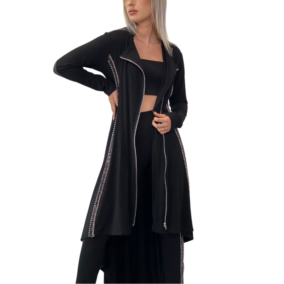 Long Catwalk DusterJacket - Chic Sequin
A dazzling metallic duster defined by a semi button-up closure and fitted, longline cut. Zip-up front closure Long sleeves 85% Rayon, 15% Lycra “Miracle Fabric” Bottom Dry clean Imported
Long Catwalk DusterJacket - Chic Sequin
A dazzling metallic duster defined by a fitted bodice and longline cut. Zip-up front closure Long sleeves Viscose/polyester/cotton/polyamide Dry clean Imported
CS5124

$395
$395
$395
catwalk jacket, duster jacket, jacket, long duster jacket, lon