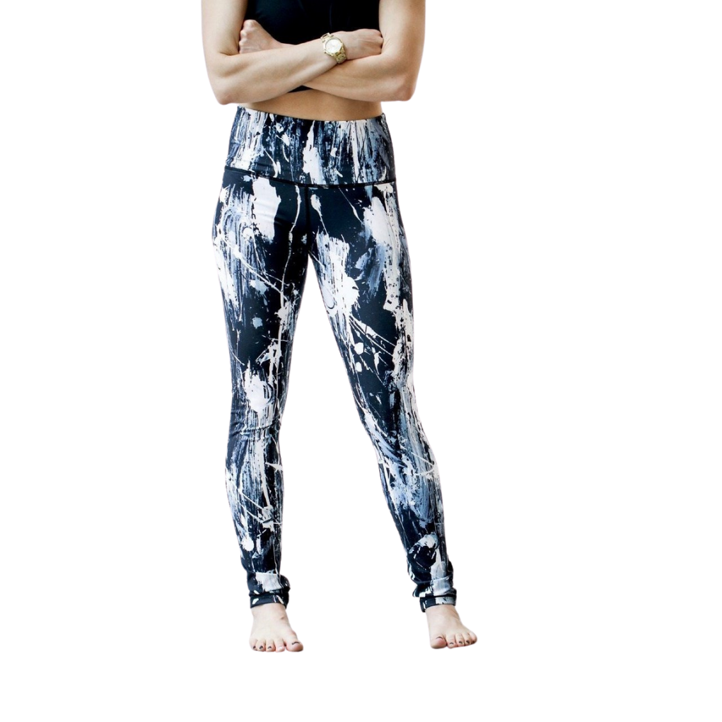 Feather Splash Leggings - Black White
Black / White Feather Splash Leggings The best 4 way stretch black feather splash leggings the world has to offer. They are just edgy and fun. This black and white feather splash style is super cool and looks amazing with any color top. Features: 4 way stretch leggings 82% polyester/18% spandex Fabric weight: 6.61 oz/yd² (224 g/m²) 38-40 UPF Material has a four-way stretch, so fabric stretches and recovers on the cross and lengthwise grains Made with a smooth and comfor