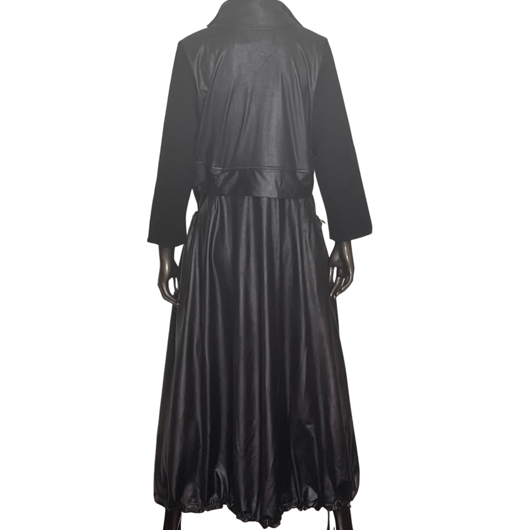 Vanda Faux Leather Front Zip Dress Large (12 - 14) Vanda Faux Leather Front Zip Dress Large (12 - 14)