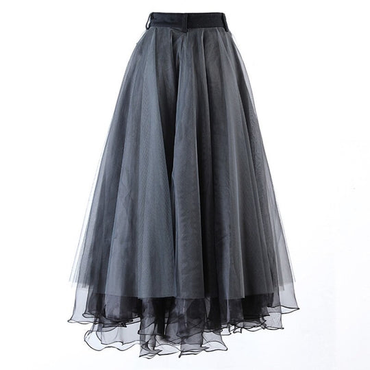 Denim Tulle Skirt - Charcoal Grey & Black
Full of character tulle skirt with attached cotton waist treatment, side pockets, zip front and attached belts. This skirt is going to be the talk of the day! Just tuck in a seamless knit top or a simple white tank add some boots or sneaks and let's get going! Fabric: Nylon, Polyester blend & cotton Care: Hand wash
Denim Tulle Skirt - Charcoal Grey & Black
Full of character tulle skirt with attached cotton waist treatement, side pockets, zip front and attached belts