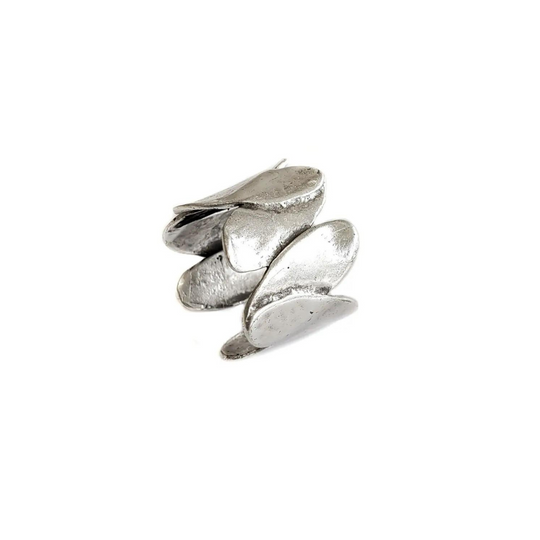 Wrap Sculpted Pewter Band Ring