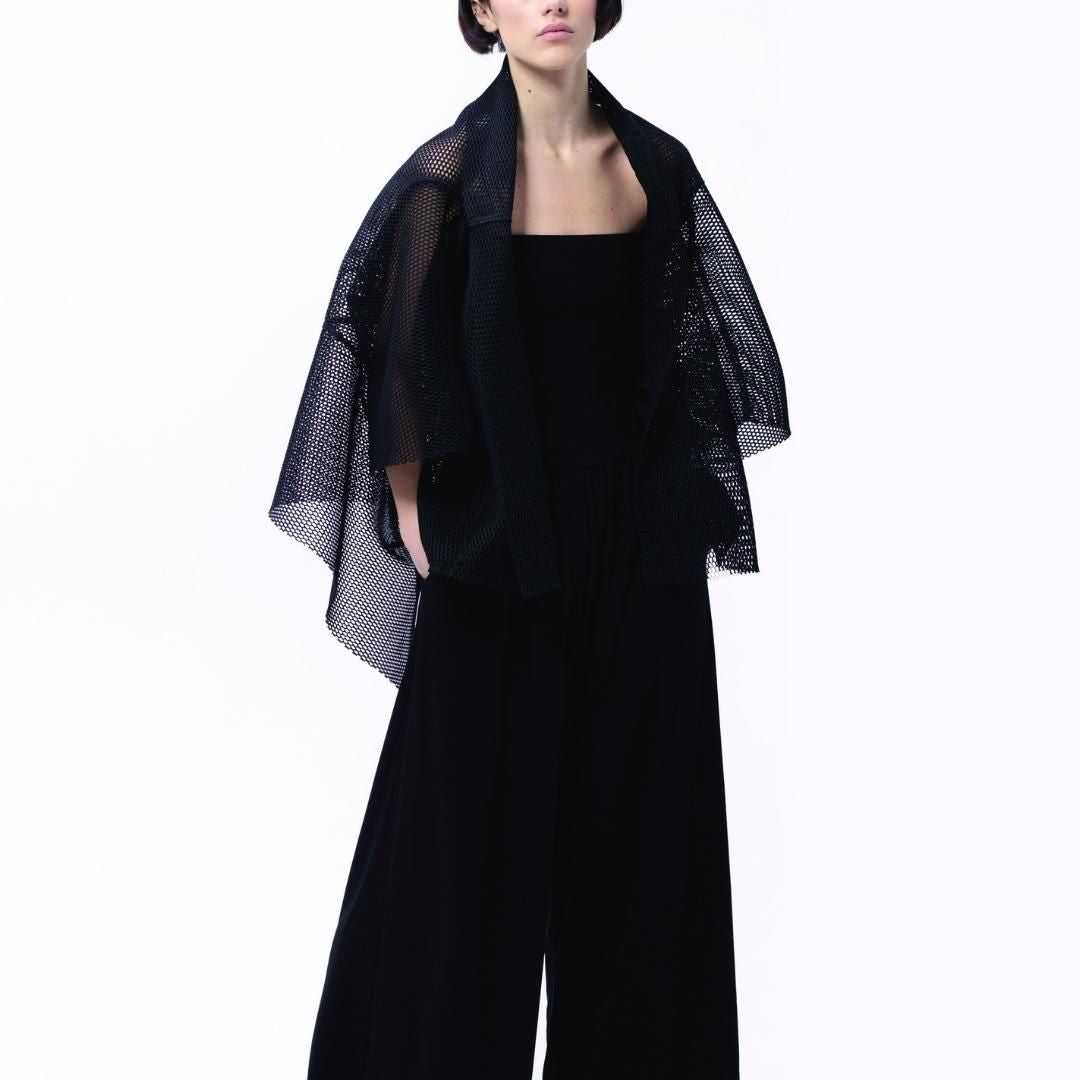 Neoprene Kimono Jacket - Black